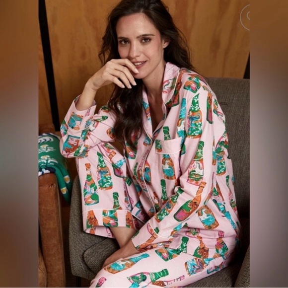 Printfresh Other - Printfresh Pop the Bubbly Long Cotton Pajama Set Size Medium
